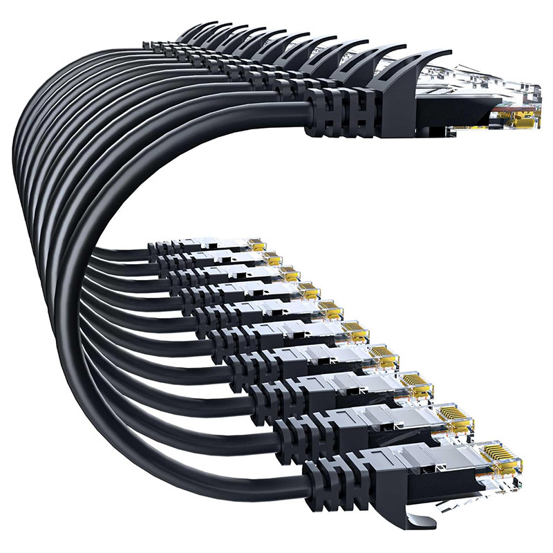 Cablu Cat6 din cupru placat cu aluminiu, fără ecranare, gigabit, cablu jumper pentru router și calculator, transmisie de date în exterior