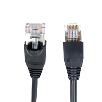 RJ-45 Ethernet кабел за Gigabit мрежи, вътрешна употреба, екраниран, чисто меден проводник, Cat5