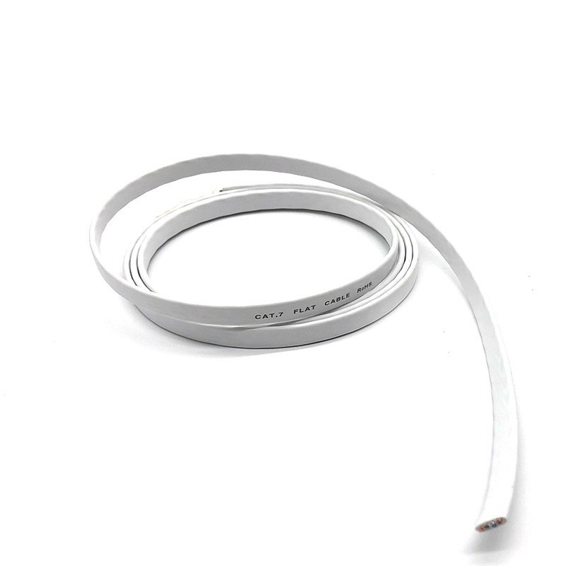 Cat7 ultra vékony sík Ethernet-kábel, 10 Gbps, dupla árnyékolás