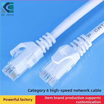 Cat6 neekranuotas Ethernet patch kabelis su skaidriais RJ45 kištukais, modelis KC-0605, 1000 Mbps