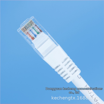 Cat6 neekranuotas Ethernet patch kabelis su skaidriais RJ45 kištukais, modelis KC-0605, 1000 Mbps