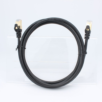 Cablu Ethernet Cat6A ecranat RJ45, cupru fără oxigen, interior, 500 Mbps, Model Kc-08521