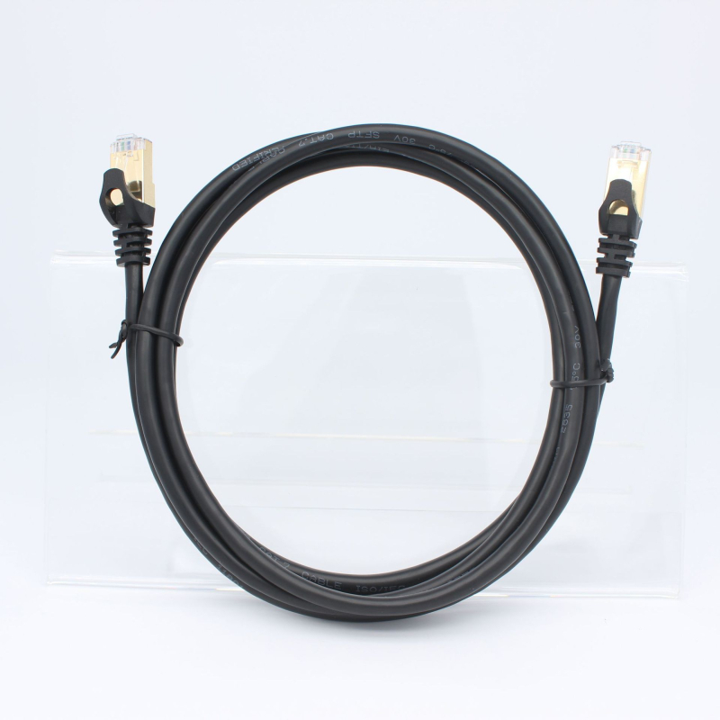 Cablu Ethernet Cat6A ecranat RJ45, cupru fără oxigen, interior, 500 Mbps, Model Kc-08521