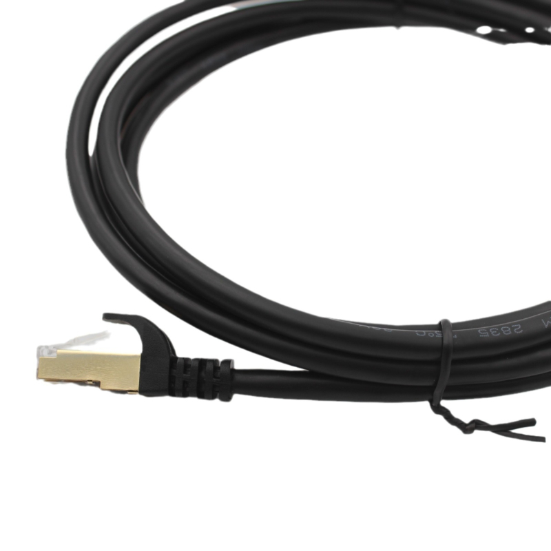 Cablu Ethernet Cat6A ecranat RJ45, cupru fără oxigen, interior, 500 Mbps, Model Kc-08521