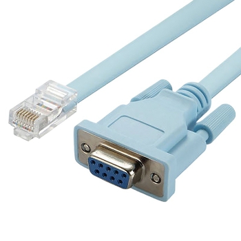 RJ45–DB9 soros konzolkábel router konfigurációhoz, réz vezető, 1.5 m