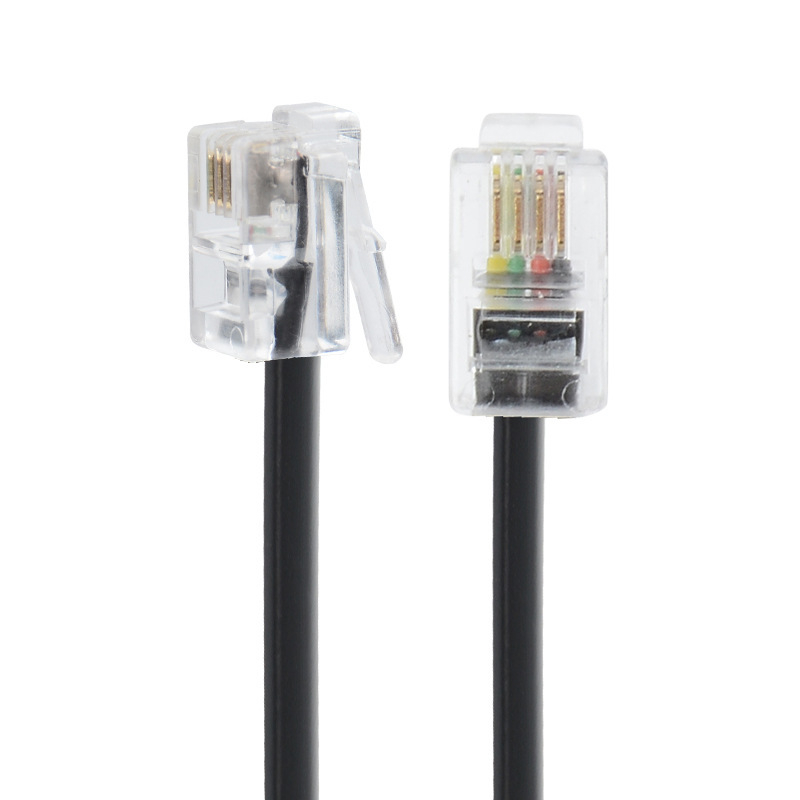 4P4C telefonski kabel s kristalnim vrhom, 4-žilni bakreni kabel RJ10, za kućnu upotrebu