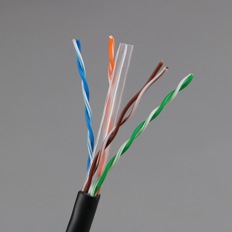 Cat6 gigabitový Ethernet kábel, RJ45, 8-jadrový krútený pár, meďou potiahnuté hliníkové jadro, 1–1000 Mbps