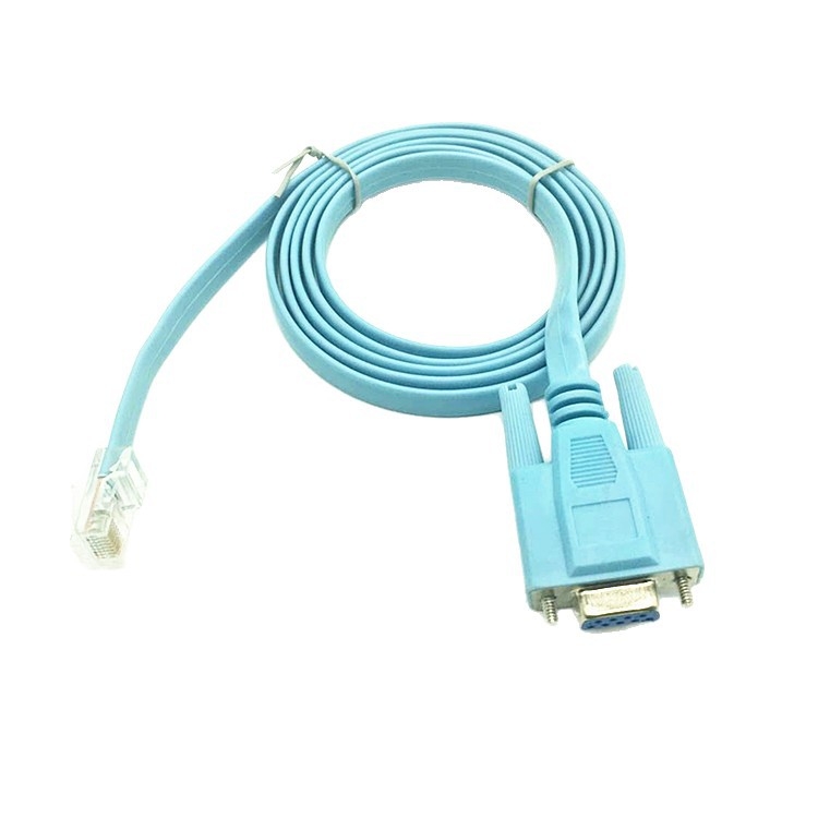 Cablu console DB9 la RJ45, 1,5 m, conductor din cupru, placare cu nichel, tip adaptor, compatibil cu PC