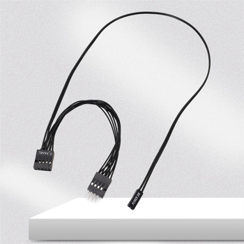 Extensie pentru comutatorul de alimentare al plăcii de bază, 9 pini, PC desktop, jumper, cu cablu adaptor, interfață cu cap plat, lungime 0,15 m, cupru placat cu tină