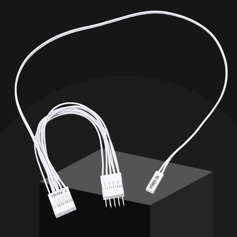 Extensie pentru comutatorul de alimentare al plăcii de bază, 9 pini, PC desktop, jumper, cu cablu adaptor, interfață cu cap plat, lungime 0,15 m, cupru placat cu tină