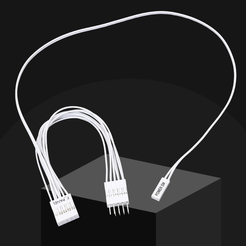 Extensie pentru comutatorul de alimentare al plăcii de bază, 9 pini, PC desktop, jumper, cu cablu adaptor, interfață cu cap plat, lungime 0,15 m, cupru placat cu tină