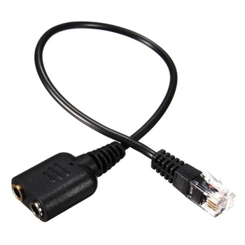 Kabel adapter za slušalice: dvostruki 3.5 mm na RJ9, zlato-pozlaćeni priključci, bakar bez kisika