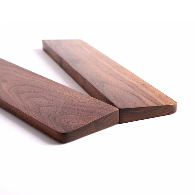 Fából készült csuklótámasz mechanikus billentyűzethez — letisztult stílus, egyoldalas, testreszabható, használati útmutatóval