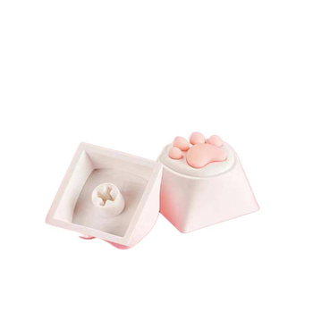 DF-121 Capă de taste din silicon pentru tastatura mecanică, design labă de pisică, senzație moale și elastică, rezistentă la uzură, compatibil universal