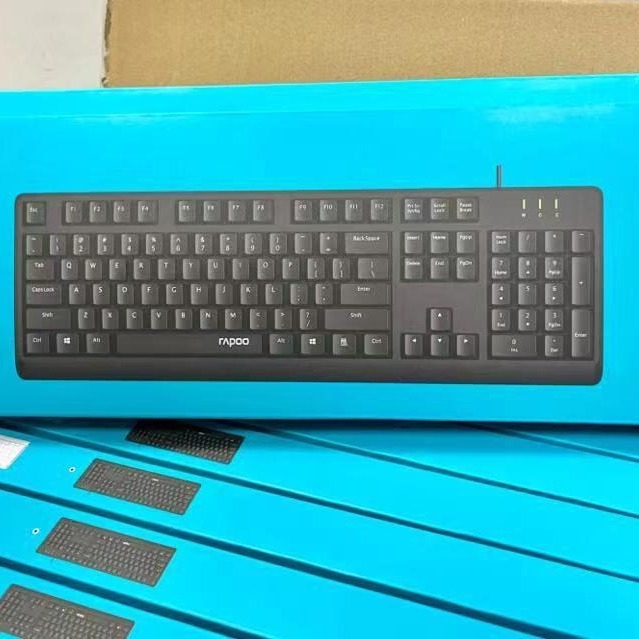 Rapoo NK1500 Kábeles billentyűzet lézerrel gravírozott gombokkal, vízálló, 98+ gomb, USB-kapcsolat