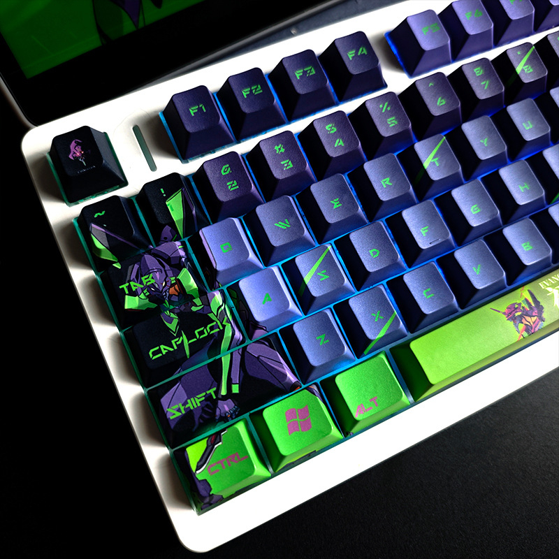 Jjy11 ПБТ клавишен капак за механична клавиатура, петстранична сублимация, с възможност за персонализация, съвместим с повечето механични клавиатури