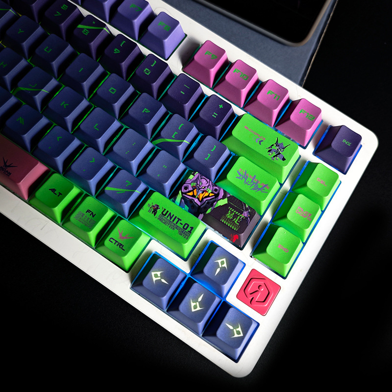 Jjy11 ПБТ клавишен капак за механична клавиатура, петстранична сублимация, с възможност за персонализация, съвместим с повечето механични клавиатури