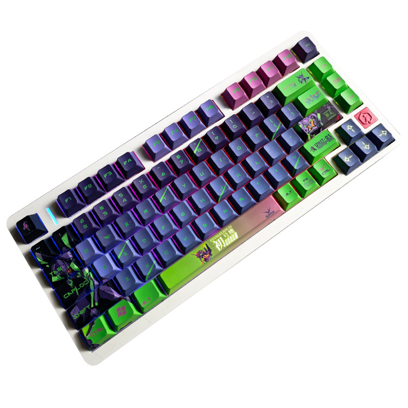 Jjy11 ПБТ клавишен капак за механична клавиатура, петстранична сублимация, с възможност за персонализация, съвместим с повечето механични клавиатури