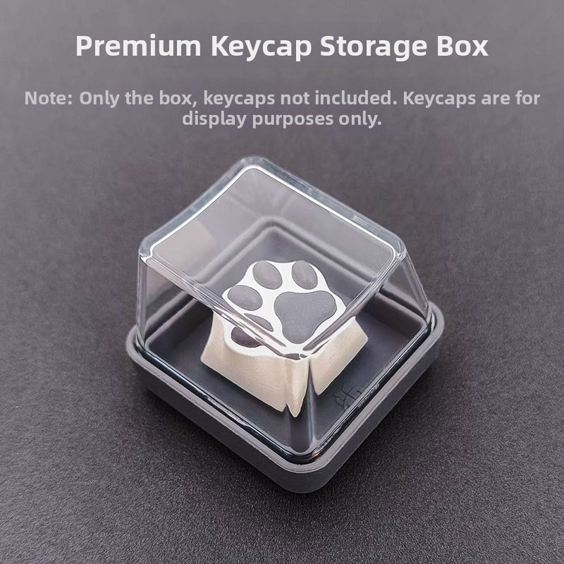 Box na ukladanie keycapov s mačacou labkou pre mechanickú klávesnicu – prispôsobené silikónové balenie pre jeden keycap