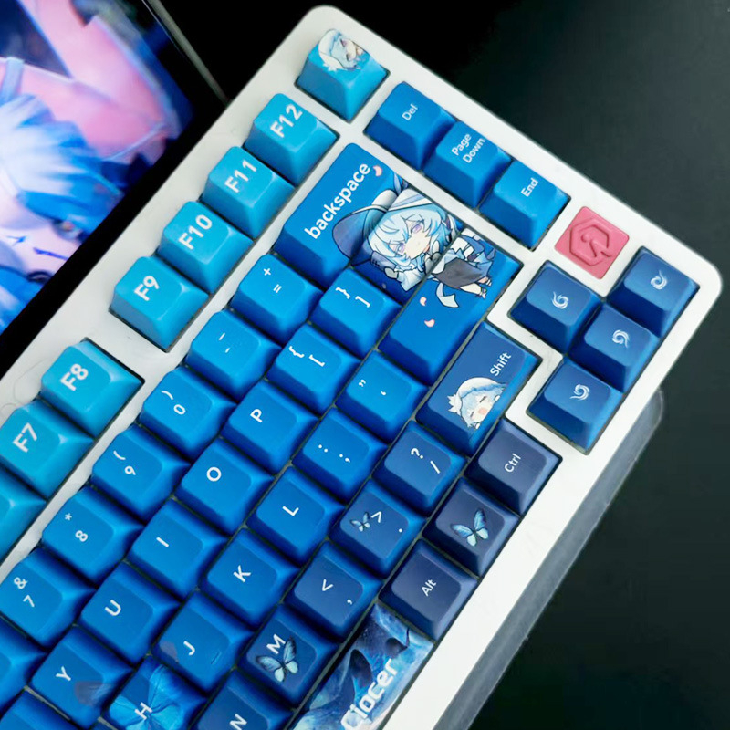 Keycapsi za mehaničku tipkovnicu - model Jjy08, PBT materijal, petostrana sublimacija, kompatibilno s većinom mehaničkih tipkovnica