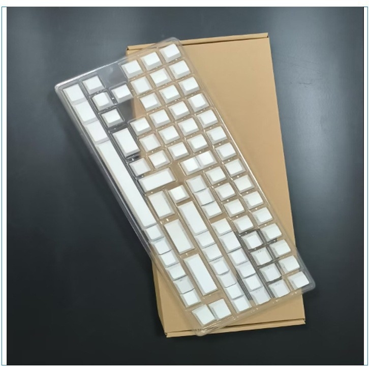 Keycap saugyklos dėžutė su dangteliu, PET plastikas, įpakavimo dėžutė, logotipo spausdinimas įmanomas