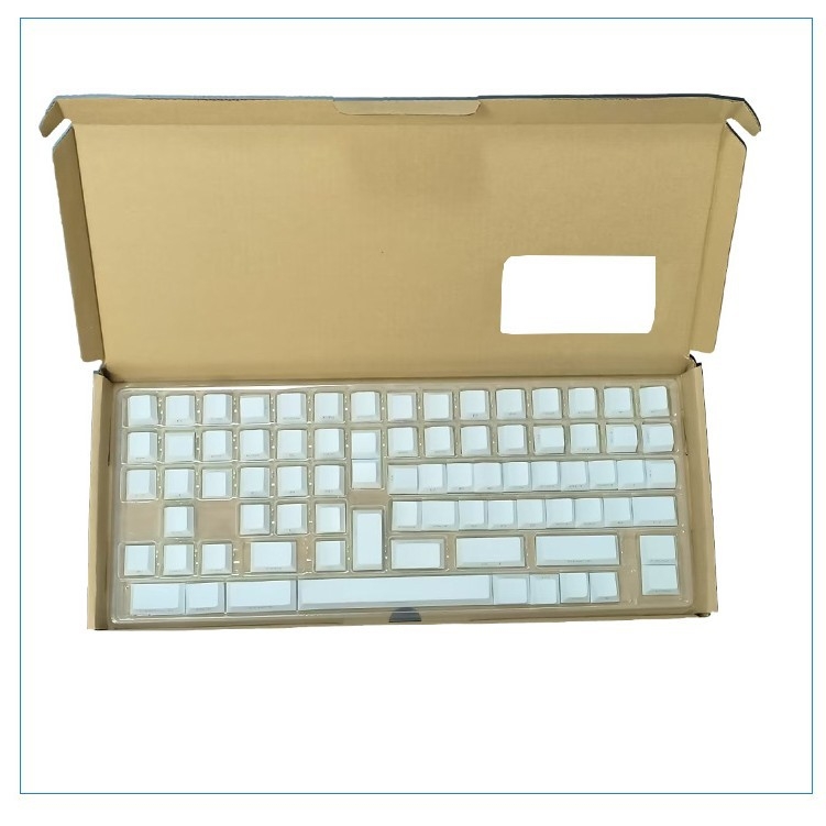 Keycap saugyklos dėžutė su dangteliu, PET plastikas, įpakavimo dėžutė, logotipo spausdinimas įmanomas