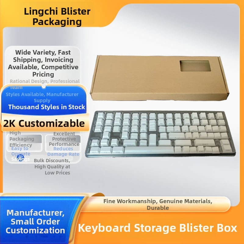 Keycap saugyklos dėžutė su dangteliu, PET plastikas, įpakavimo dėžutė, logotipo spausdinimas įmanomas