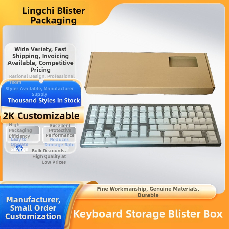 Keycap saugyklos dėžutė su dangteliu, PET plastikas, įpakavimo dėžutė, logotipo spausdinimas įmanomas