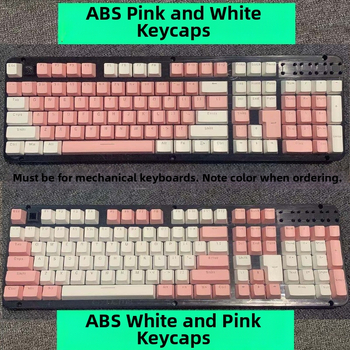 Sada klávesových krytov pre mechanickú klávesnicu, ABS materiál, kompatibilné s Cherry MX cross-stem, kruhové klávesy, písmená a čísla.