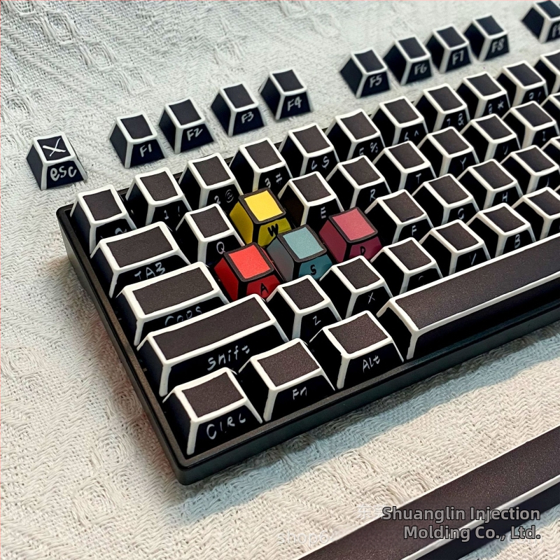 Keycaps mechaninei klaviatūrai, PBT medžiaga, penkių šonų sublimacija, 141 klavišas, blokinis dizainas