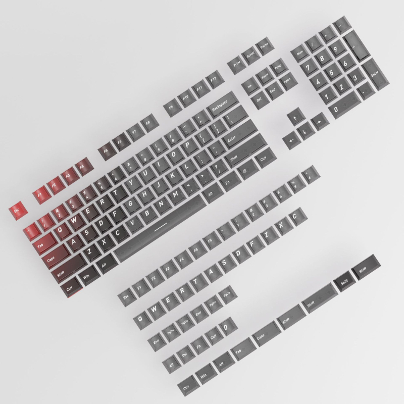 Sada krytov kláves s Dye-sublimation pre mechanické klávesnice, ABS materiál, kompatibilné s rozlozeniami 61-108 kláves, obsahuje extraktor na klávesy, 1-ročná záruka
