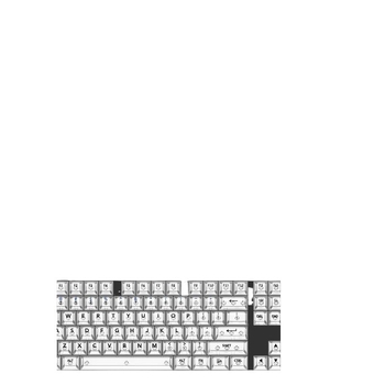 Set de 115 capace transparente pentru taste, compatibil Cherry MX, pentru tastaturi mecanice