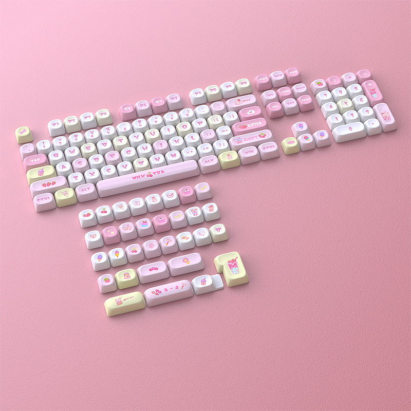 Kapice za tipkovnicu Strawberry Beads MOA, PBT, Sublimacija, DIY komplet 135 tipki, univerzalno