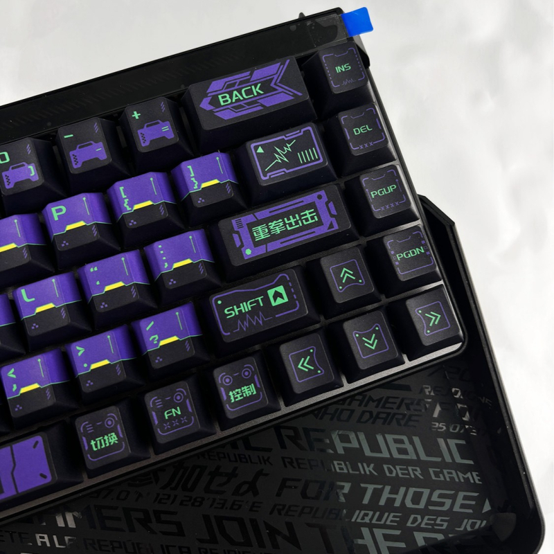 Cyberpunk PBT sublimirane tipke set za mehaničku tipkovnicu, 148 tipki, za mehaničke prekidače s osovinom i standardne tipkovnice