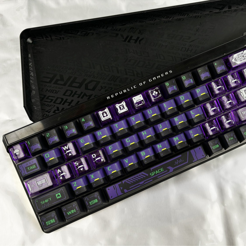 Cyberpunk PBT sublimirane tipke set za mehaničku tipkovnicu, 148 tipki, za mehaničke prekidače s osovinom i standardne tipkovnice