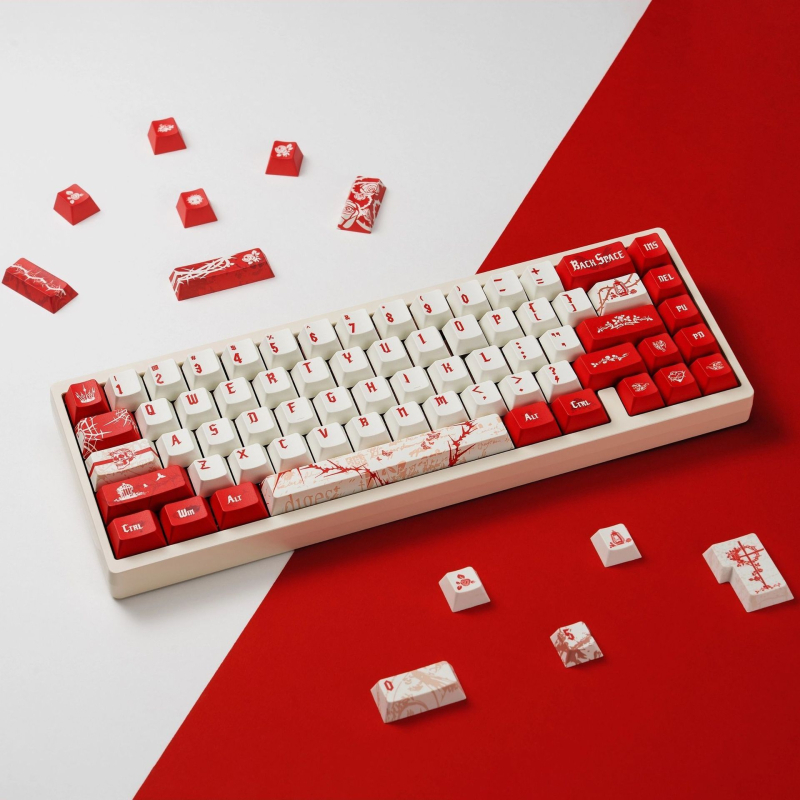 Thorns Rose PBT keycap za mehaničku tipkovnicu – petostruka sublimacija, magnetna os