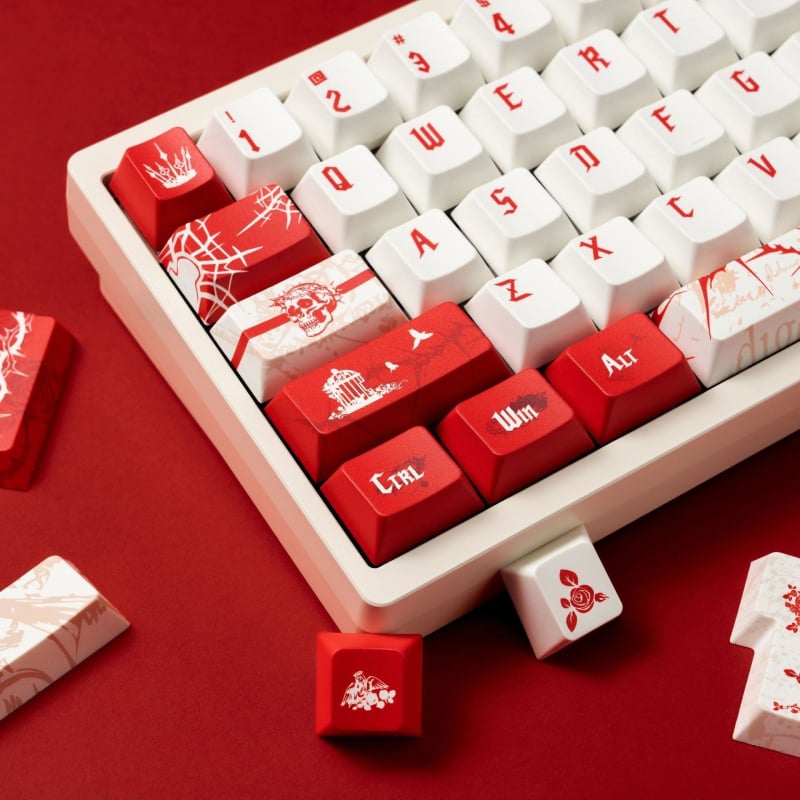 Thorns Rose PBT keycap za mehaničku tipkovnicu – petostruka sublimacija, magnetna os