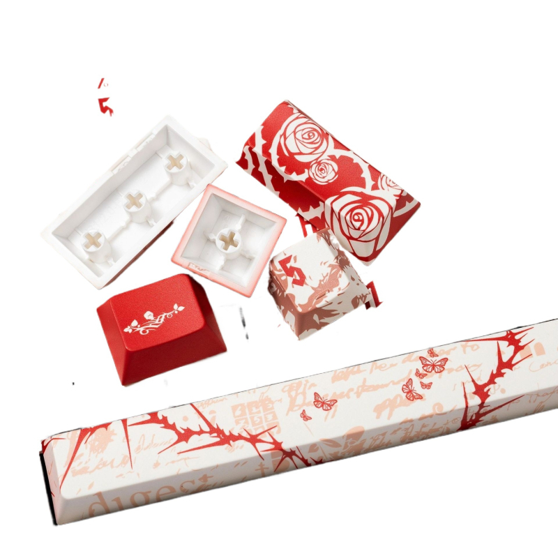 Thorns Rose PBT keycap za mehaničku tipkovnicu – petostruka sublimacija, magnetna os