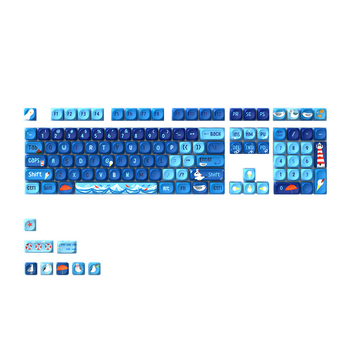 Keycaps Moa Theme, temă desen animat, rezistente la uzură, sublimare PBT, compatibilitate universală cu tastaturi mecanice, personalizabile