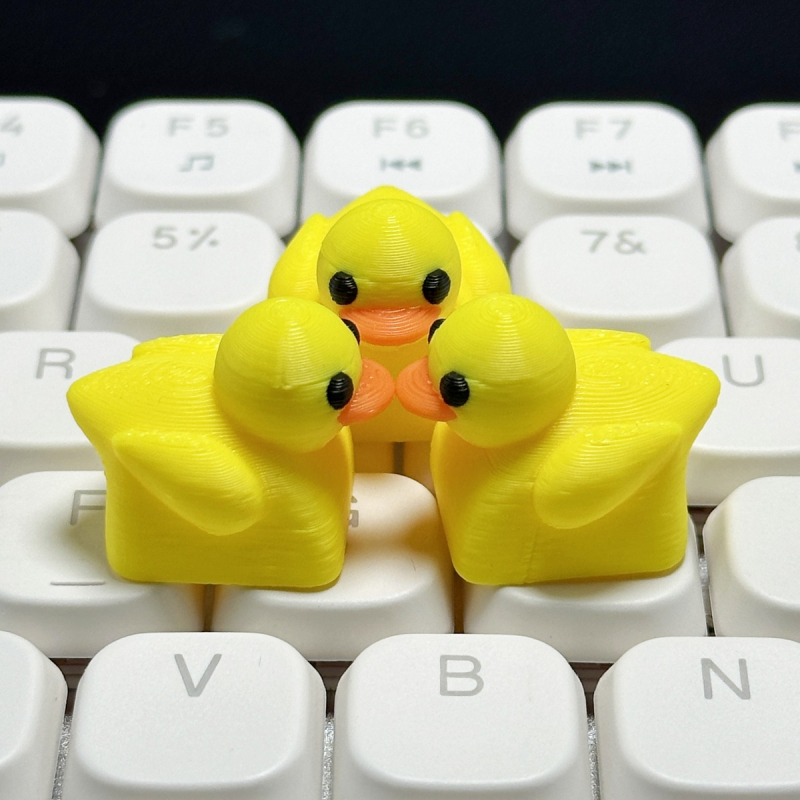 KK-Cokio XHY002 Capac tastă din rășină personalizat pentru tastaturi mecanice cu ax încrucișat – lucrat manual, cu logo imprimat, design rață