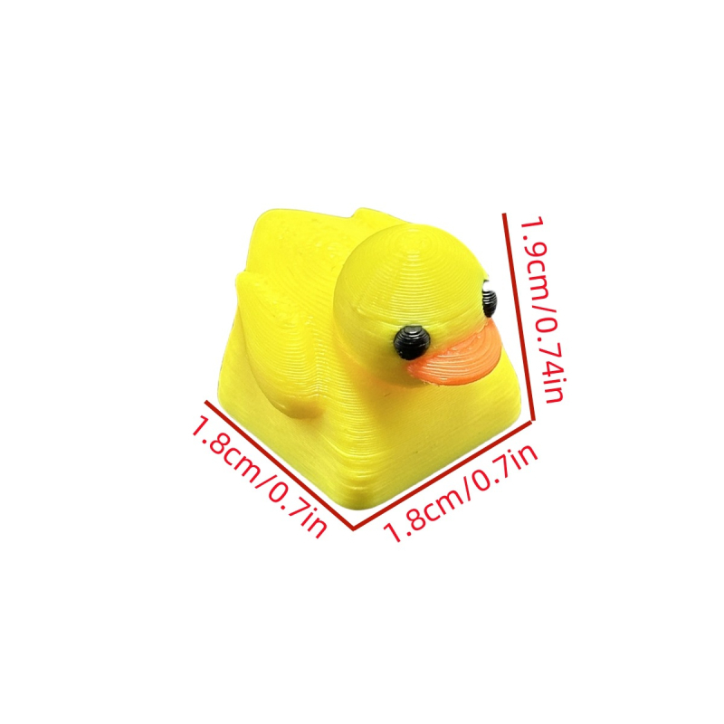 KK-Cokio XHY002 Capac tastă din rășină personalizat pentru tastaturi mecanice cu ax încrucișat – lucrat manual, cu logo imprimat, design rață