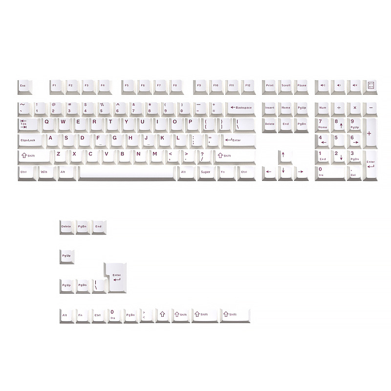 PBT kapice za tipke, set od 126 tipki, OEM visina