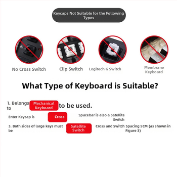 Asmeniniai PBT raktų gaubteliai mechaninėms klaviatūroms su teminiu skaidriu dizainu