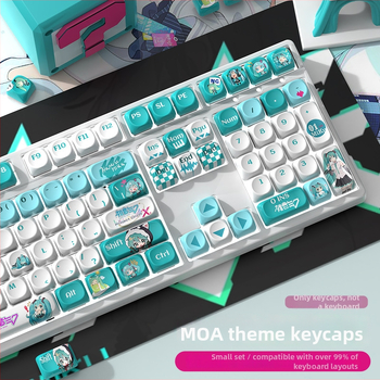 MOA Hatsune Miku Keycap – Personalizovaný, PBT sublimácia, Odolný voči opotrebeniu, Univerzálna kompatibilita s mechanickými klávesnicami, 1-ročná záruka