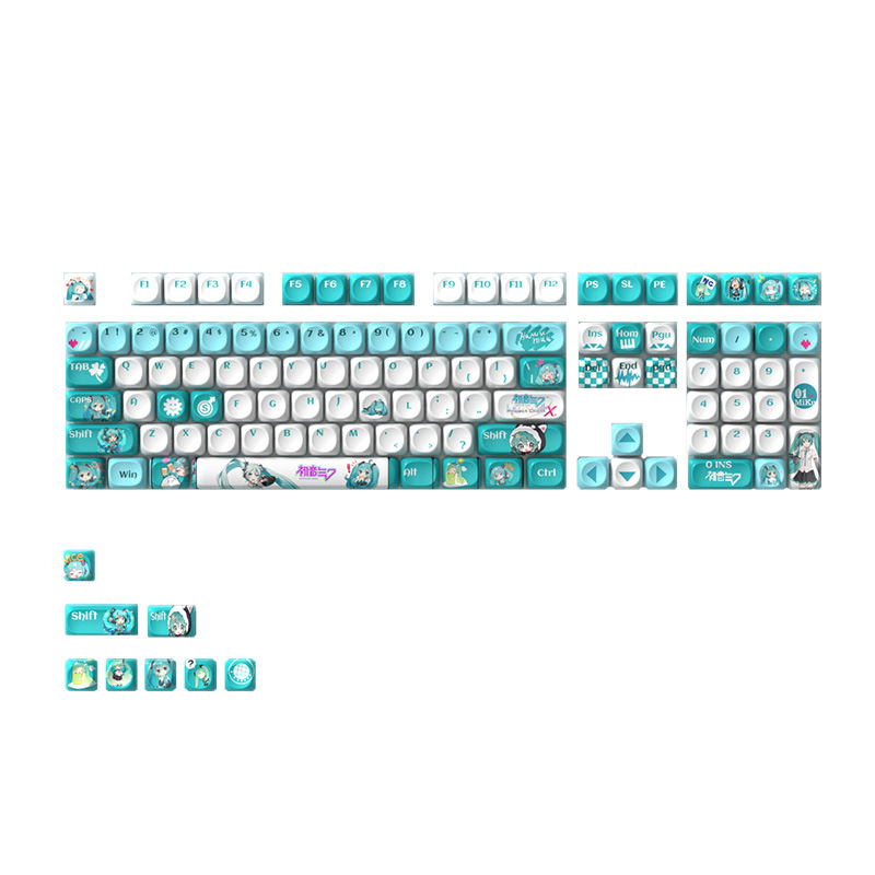 Hatsune Miku MOA Keycap – Προσωποποιημένο, PBT Sublimation, Ανθεκτικό στη φθορά, Universal συμβατό με Mechanical Keyboards, 1 έτους εγγύηση