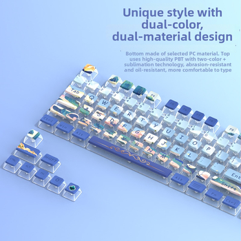 Capă personalizată pentru tastatură mecanică, sublimare PBT, model/transparent, compatibil universal