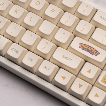 Keycaps Pineapple Theme, profil XDA, PBT sublimare – Personalizabile, Rezistente la uzură, Anti-ulei, Ergonomice; Compatibile cu 95% dintre tastaturile mecanice (Material: PBT; Procesare: Sublimare; Compatibilitate: 95% tastaturi mecanice; Model: Personali