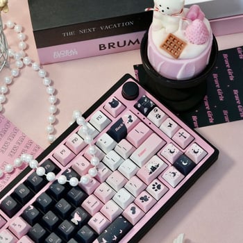 Set de keycap PBT pentru tastatură mecanică — sublimare pe cinci fețe, compatibil cu Key Cap