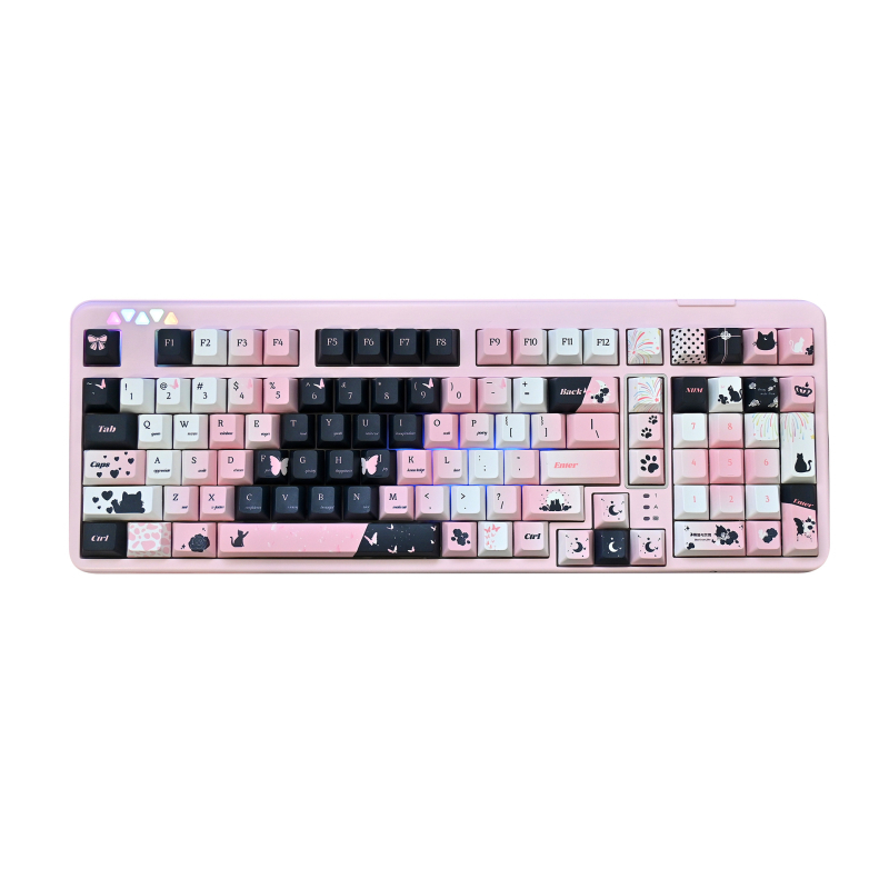 Set de keycap PBT pentru tastatură mecanică — sublimare pe cinci fețe, compatibil cu Key Cap