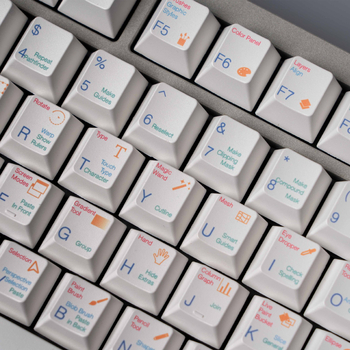 136 ključnih PBT kućišta tipki sa sublimacijom, PS/AI tema, crtež dizajn, prilagodljivo, kompatibilno sa 95% mehaničkih tipkovnica